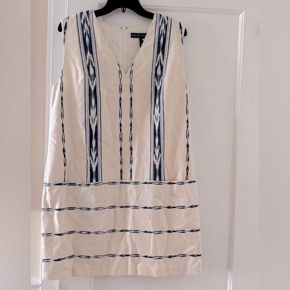 Ralph Lauren Black Label Ikat Mini Dress Coastal - Picture 5 of 10